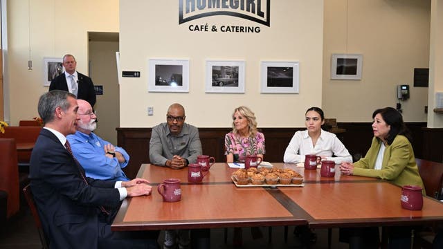 Jill Biden visits Homeboy bakery, Homegirl cafe, speaks at DNC fundraiser