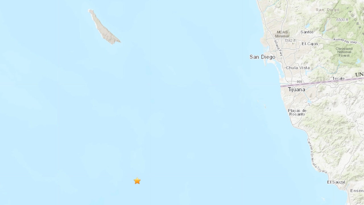 A 3.8-magnitude earthquake strikes off the coast of San Clemente Island