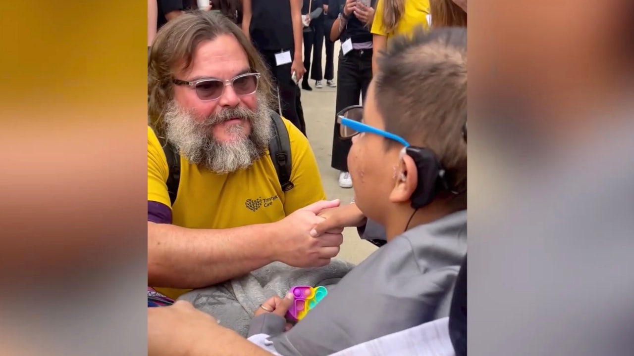 Jack Black sings School of Rock song to young fan with rare disease
