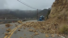Decker Canyon in Malibu closed for rock removal