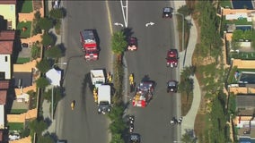 1 killed, 2 injured in Chatsworth crash involving tree trimming trucks