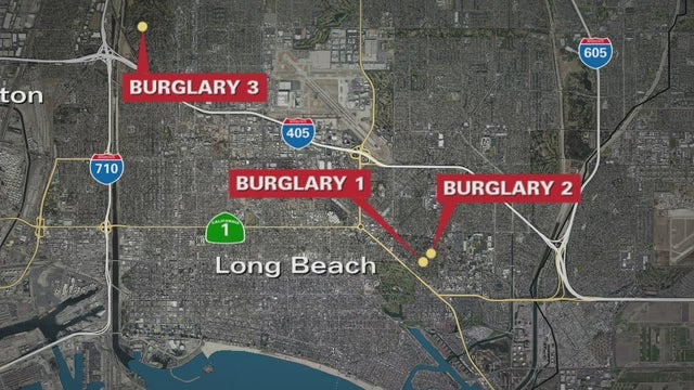 Long Beach Police investigate 3 home burglaries in one night