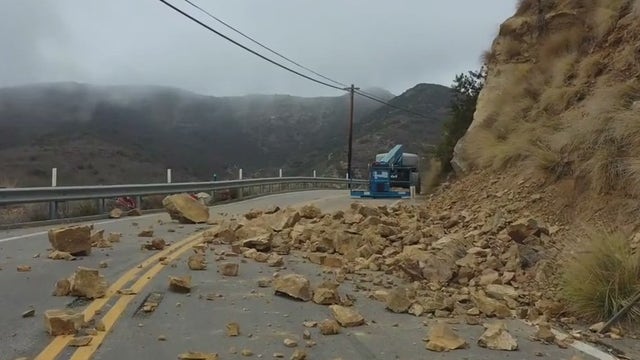 Decker Canyon in Malibu closed for rock removal