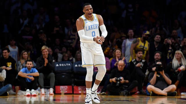 Russell Westbrook scores 18 off the bench, helps propel Lakers to first win of season
