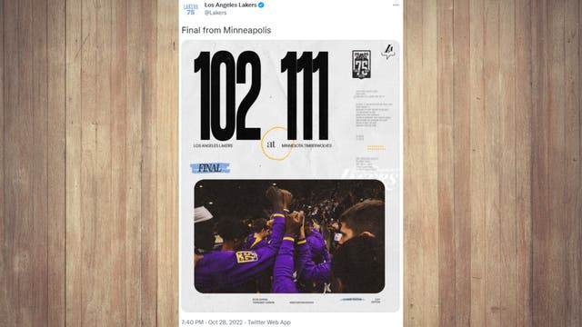 Lakers now 0-5 to start season after loss to Timberwolves