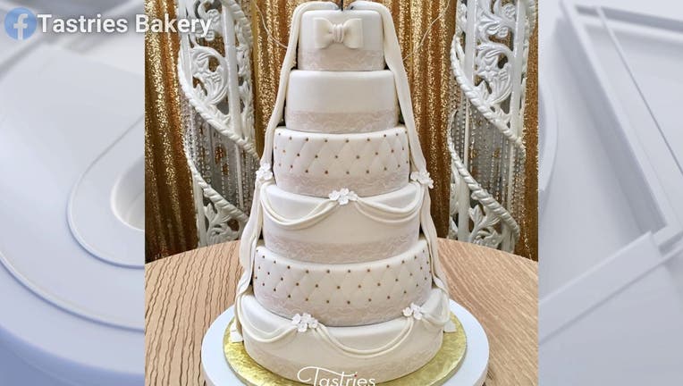 A Wedding Cake offered by Tastries in Bakersfield, California. PHOTO: Tastries on Facebook