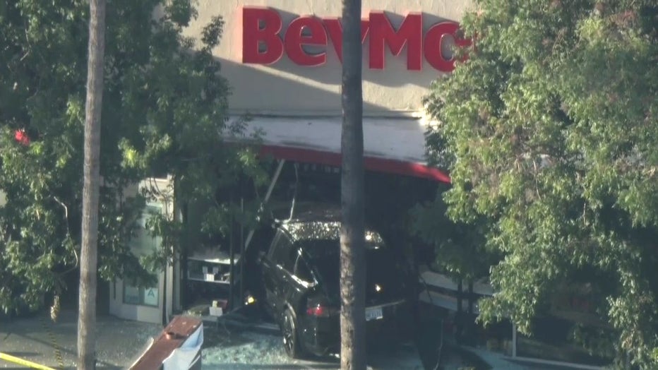 A BevMo! in Studio City is picking up the pieces after an SUV crashed into the business.