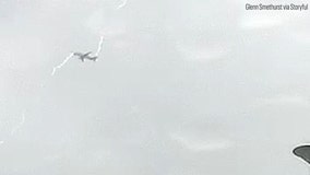 Video captures moment Airbus Beluga is struck by lightning