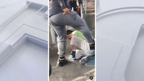 Cell phone video captures fight breaking out on LA Metro's Blue Line