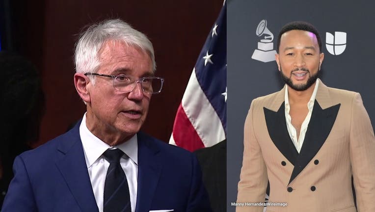 From Left to Right: George Gascón (FILE) and John Legend (Getty Images).