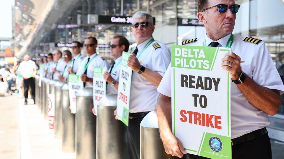 Delta Pilots Picket Across The U.S. During Contract Negotiations