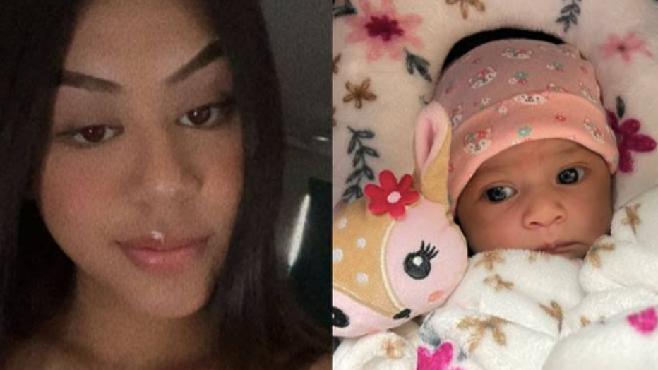 Yanelly Solorio-Rivera and her three-week-old daughter, Celine.
