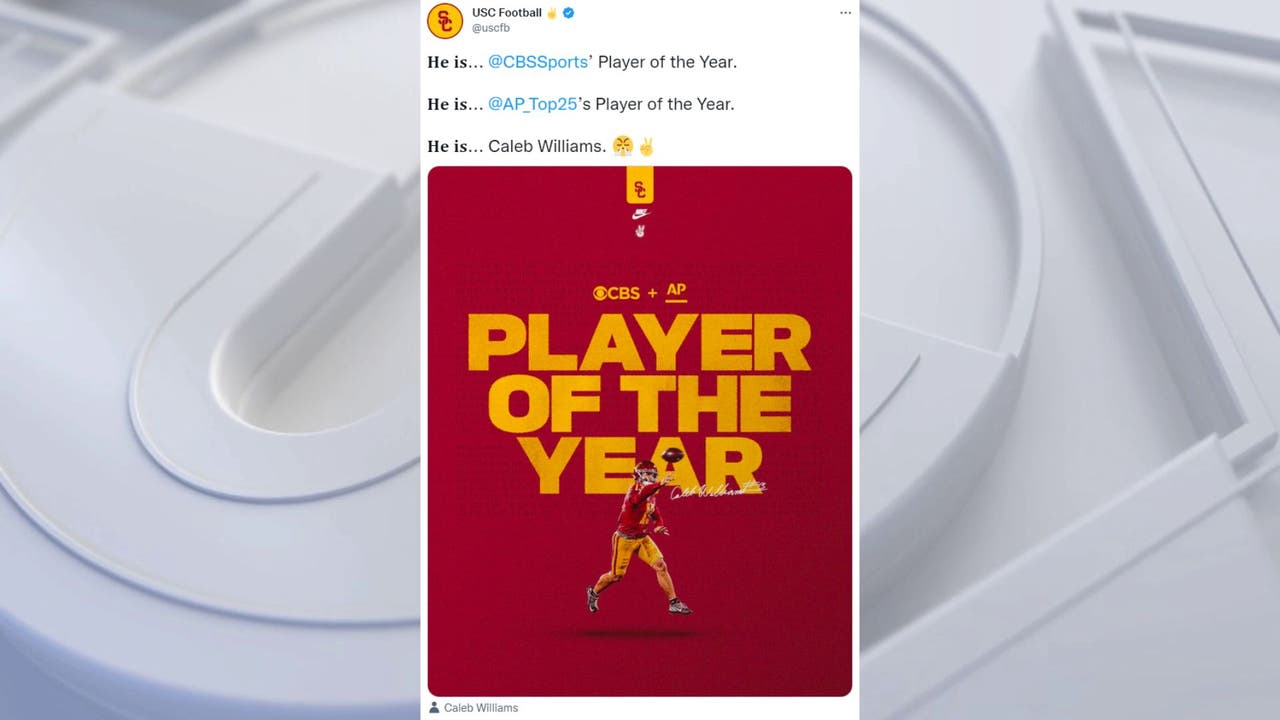 USC QB Caleb Williams Voted AP Player Of The Year | FOX 11 Los Angeles