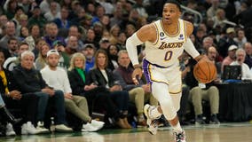 Russell Westbrook donates 400 pairs of shoes to students at South LA charter academy