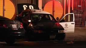 Man arrested for allegedly crashing into LAPD car on purpose