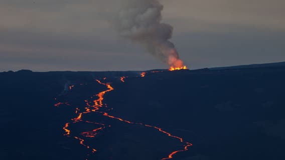Lava flow threatens to cutoff main thoroughfare on Hawaii’s Big Island