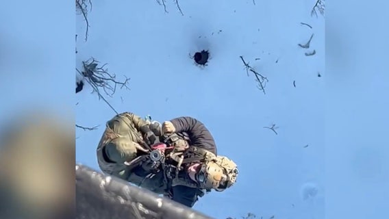 VIDEO: 2 hikers, 2 dogs rescued after becoming stuck in icy Mt. Baldy terrain