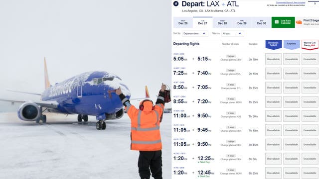 No Southwest flights leaving LA available until Dec. 31, website shows