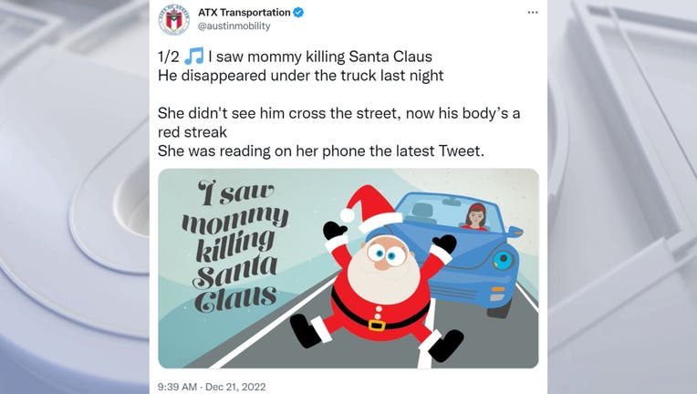 The Austin Transportation Department's tweet has drawn controversy due to the post's dark-natured take on the holidays.