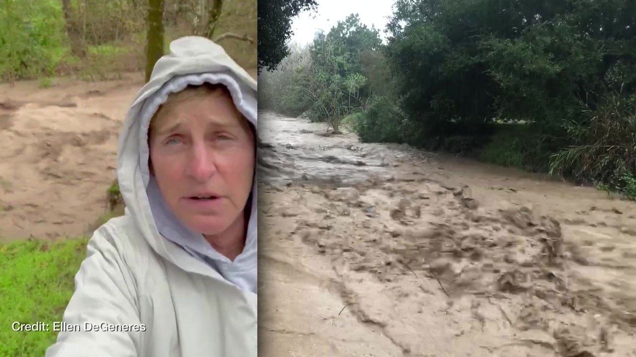 Ellen DeGeneres Documents Montecito Flooding 5 Years After Mudslide   Montecito Flooding 