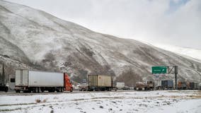 CHP escorting traffic over Grapevine on 5 Freeway
