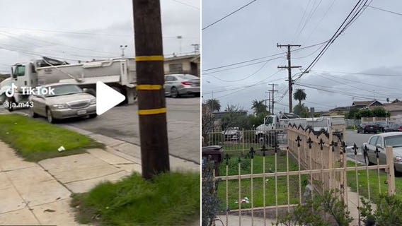 Ex-husband allegedly drives dump truck into South LA home in apparent domestic dispute