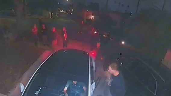 Tesla driver seen backing over man after allegedly crashing into Silver Lake home