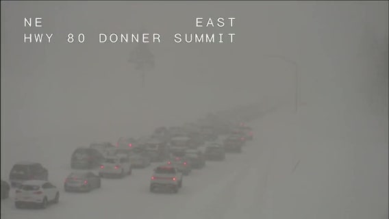WATCH: Snow stops traffic on I-80 on route to Tahoe
