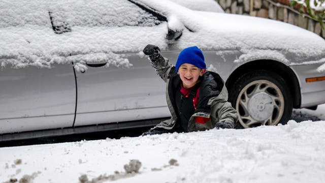 Big Bear snow piling up thanks to bomb cyclone