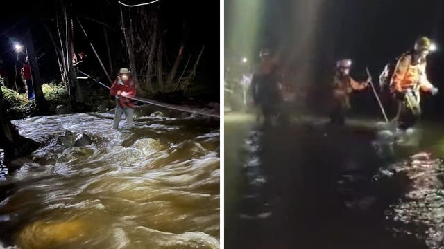 8 people, including 5 Boy Scouts, rescued from rising rivers in Angeles National Forest