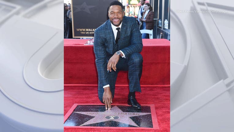 Michael Strahan at the star ceremony where Michael Strahan is honored with the first Sports Entertainment star on the Hollywood Walk of Fame on January 23, 2023 in Los Angeles, California. (Photo by Gilbert Flores/Variety via Getty Images)