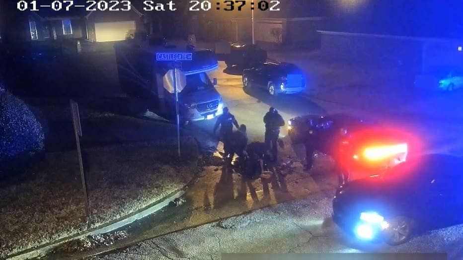 Police in Memphis surround Tyre Nichols after a traffic stop. VIDEO: City of Memphis