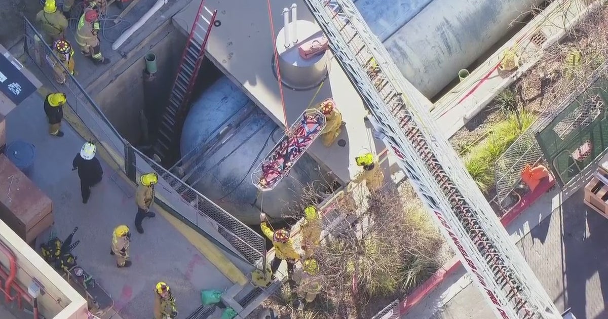 Construction worker who fell 20 ft. down into concrete hole rescued ...