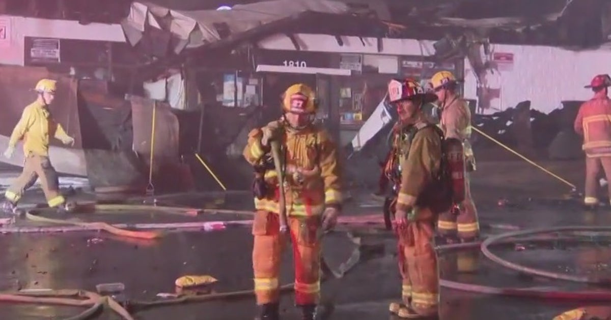 Hollywood laundromat destroyed after fierce fire rips through strip ...