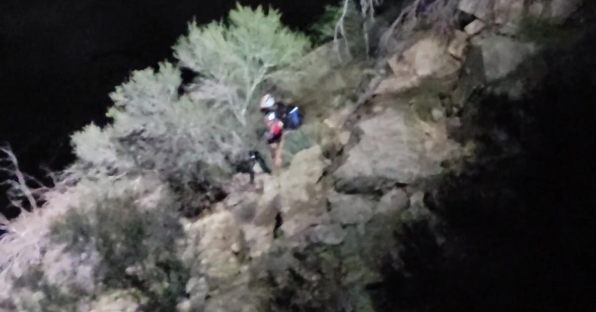 2 hikers rescued clinging to bush on cliff face in Angeles National ...