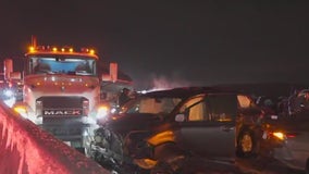 California storm: At least 8 injured in 20-car pile-up on 10 Freeway in Inland Empire