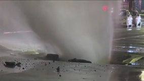 Hollywood water main break causes sinkhole, damages home