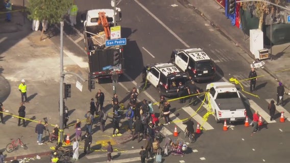 Homeless encampment cleared at Skid Row