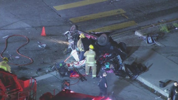 4 injured, including infant in North Hollywood rollover crash