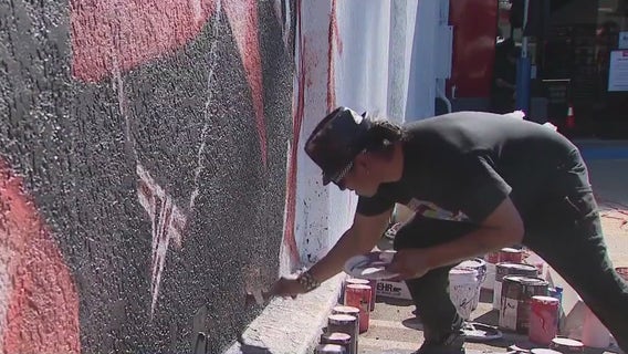Iconic local artist Robert Vargas creates latest mural in DTLA