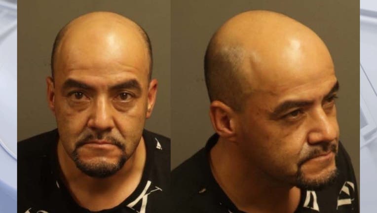 Two side-by-side mugshots of Fernando Salazar, an inmate who walked away from his job at the Pico Rivera Sheriff's Station