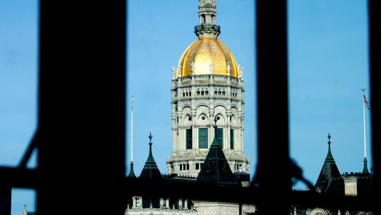 A view of the Connecticut State Capitol in Hartford from a window in the nearby State Office Building on Jan. 4, 2019. (Patrick Raycraft/Tribune News Service via Getty Images via Getty Images)