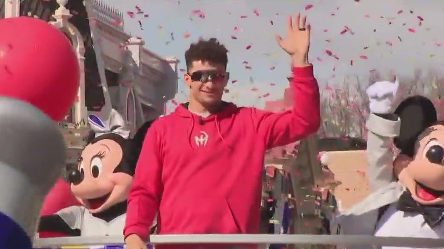 Super Bowl LVII MVP Patrick Mahomes visits Disneyland