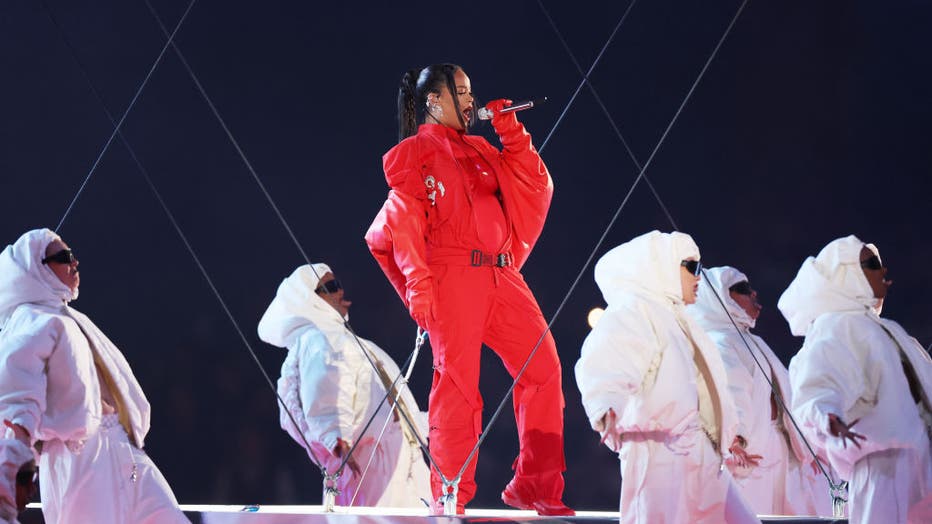 Rihanna sparks pregnancy rumors at Super Bowl 2023 halftime