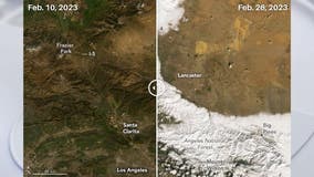NASA pics show California snow before and after winter storm