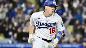 Dodgers’ offense hot on chilly night in season opener win over D-backs