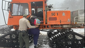 San Bernardino County mountain rescues continue in communities affected by winter storm