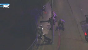 Suspect gets sweater bitten off by K9 after police chase across LA, Ventura counties