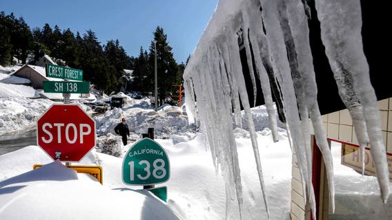 Some California mountain residents could be snowed in for a week
