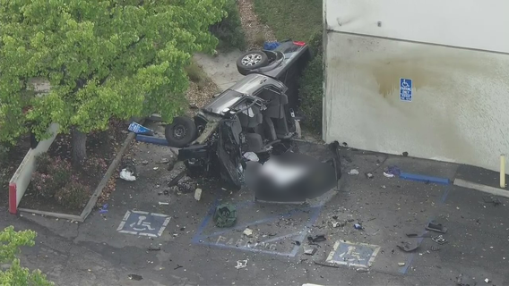 Woman dies after car smashes into building in Compton